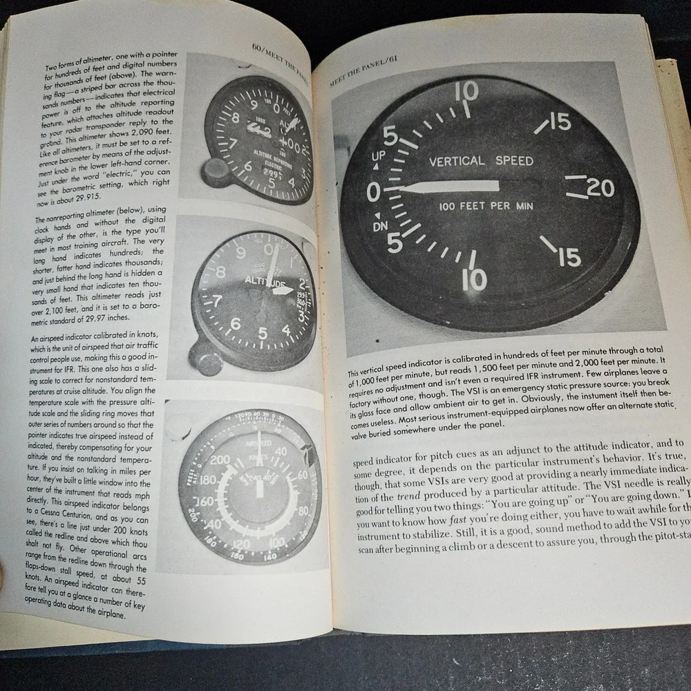 Fly On‎ Instruments George C Larson Pilot's Library HCDJ 1980 Doubleday ROUGH
